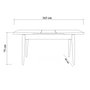 Hanah Home Vina 1053 - Conjunto de comedor extensible de 4 piezas, Nogal y Antracita